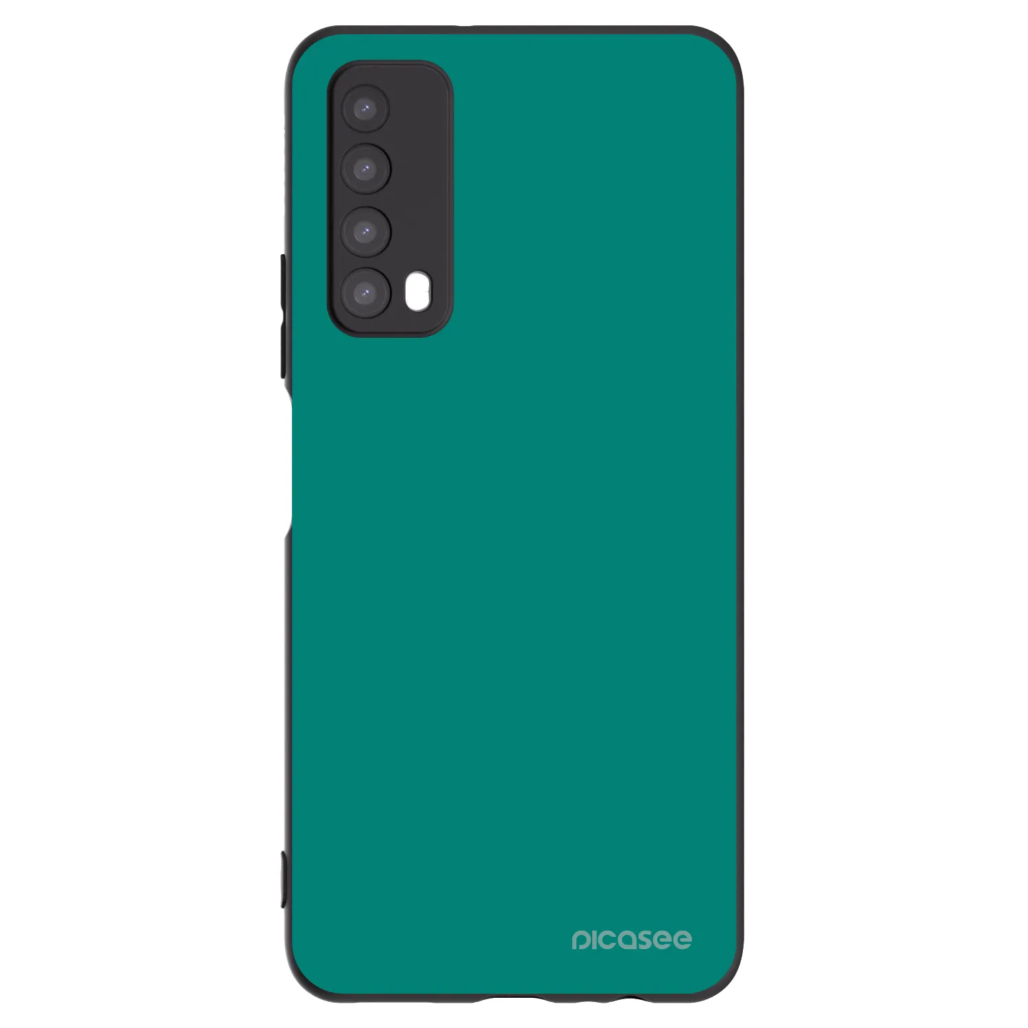 Picasee silikonski črni ovitek za Huawei P Smart 2021 - Emerald Mist