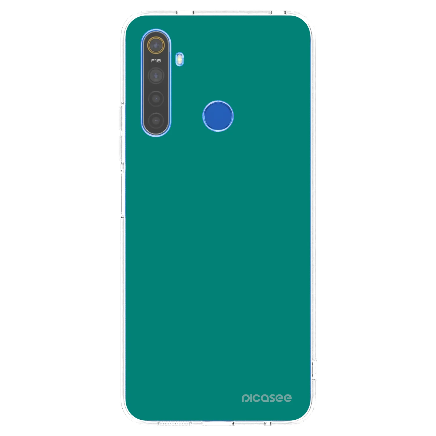 Picasee silikonski prozorni ovitek za Realme 5 - Emerald Mist