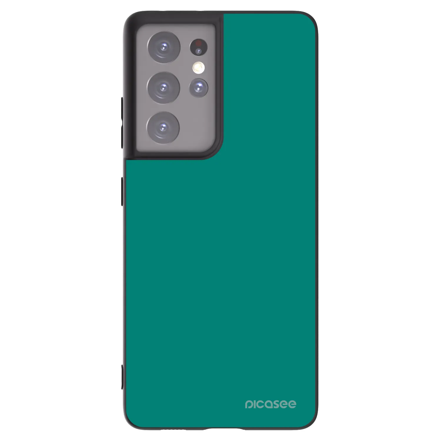 Picasee silikonski črni ovitek za Samsung Galaxy S21 Ultra 5G G998B - Emerald Mist