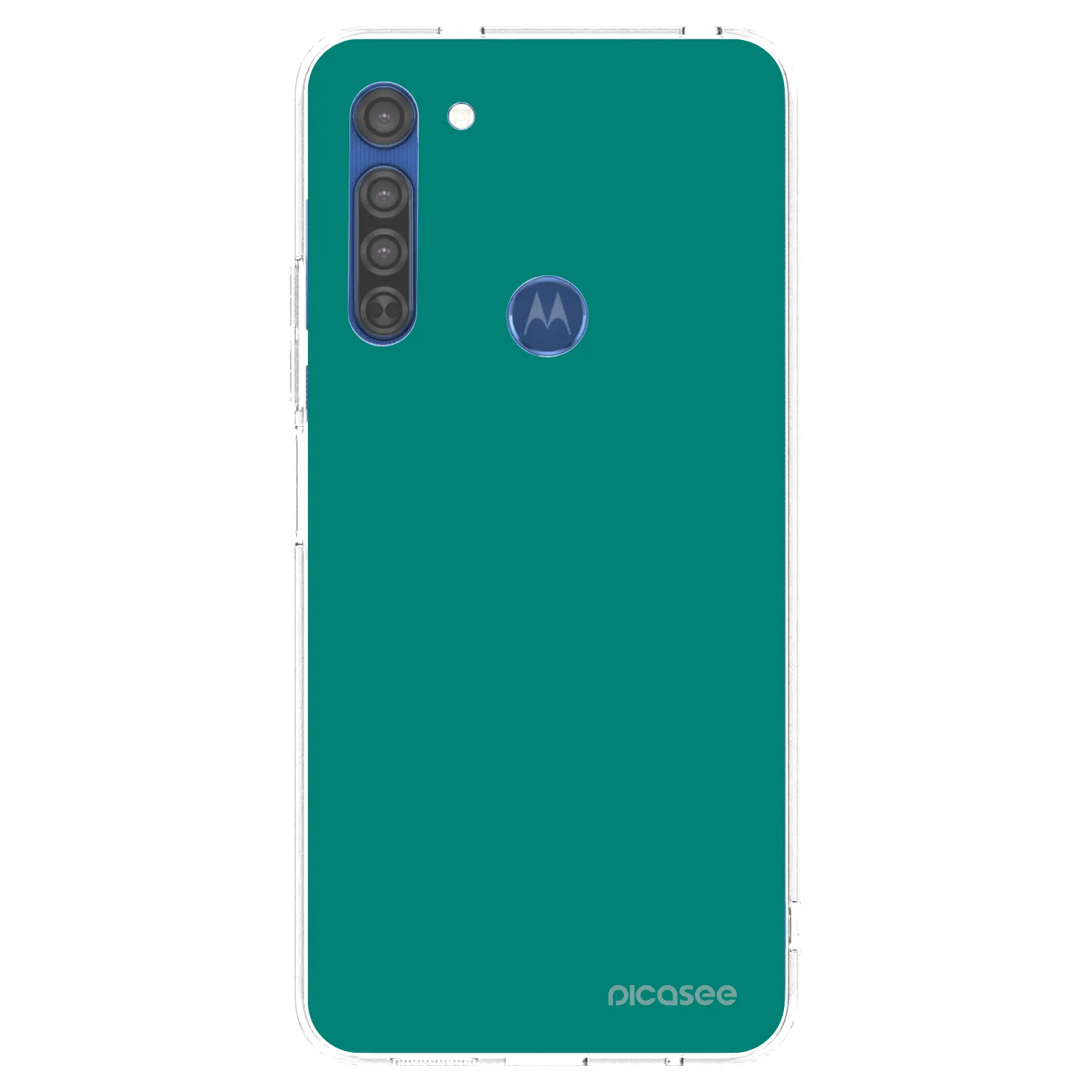 Picasee silikonski prozorni ovitek za Motorola Moto G8 - Emerald Mist