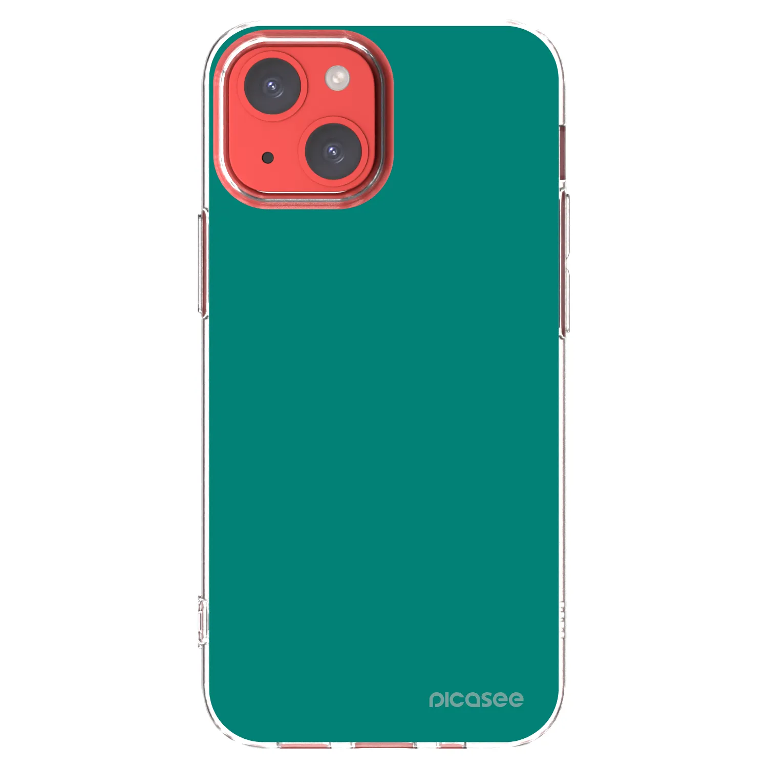 Picasee silikonski prozorni ovitek za Apple iPhone 13 mini - Emerald Mist