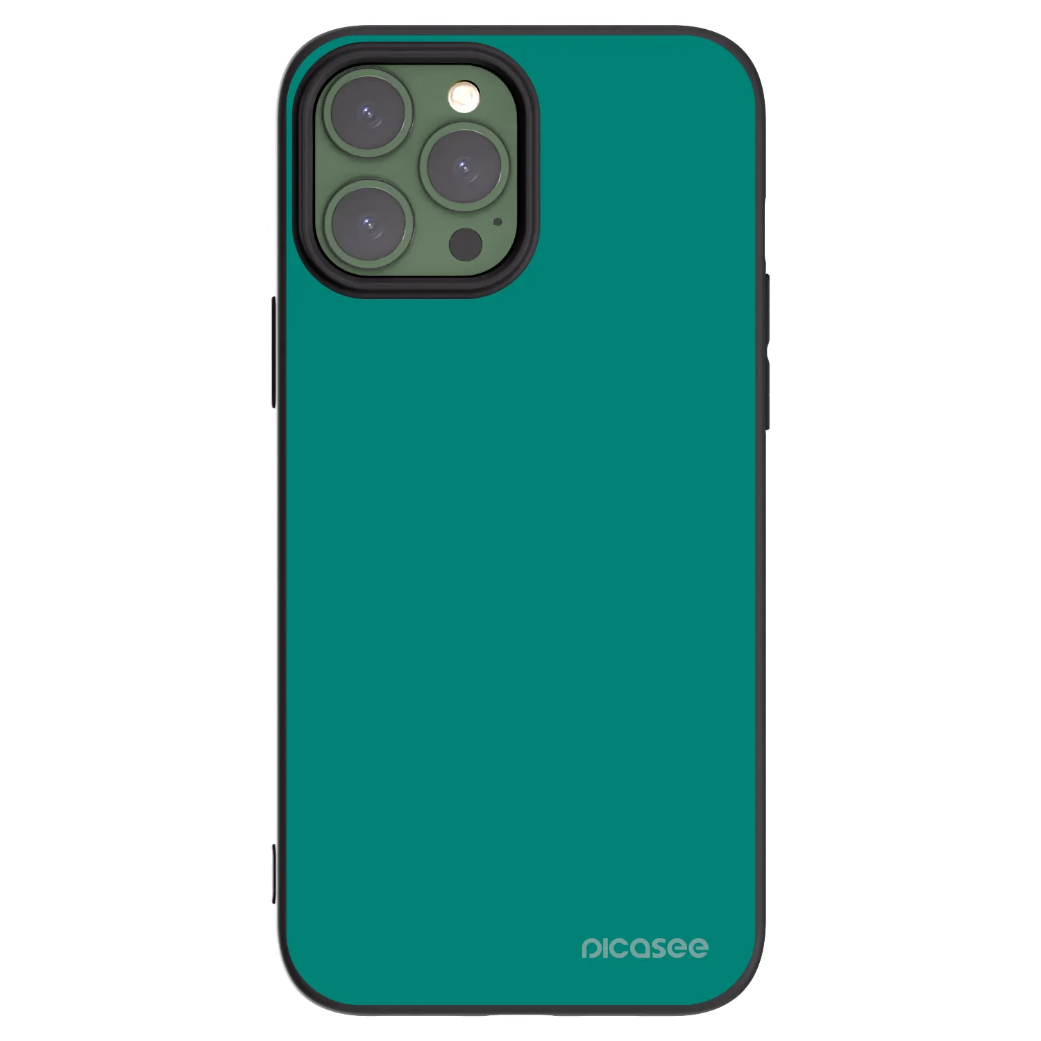 Picasee silikonski črni ovitek za Apple iPhone 13 Pro Max - Emerald Mist