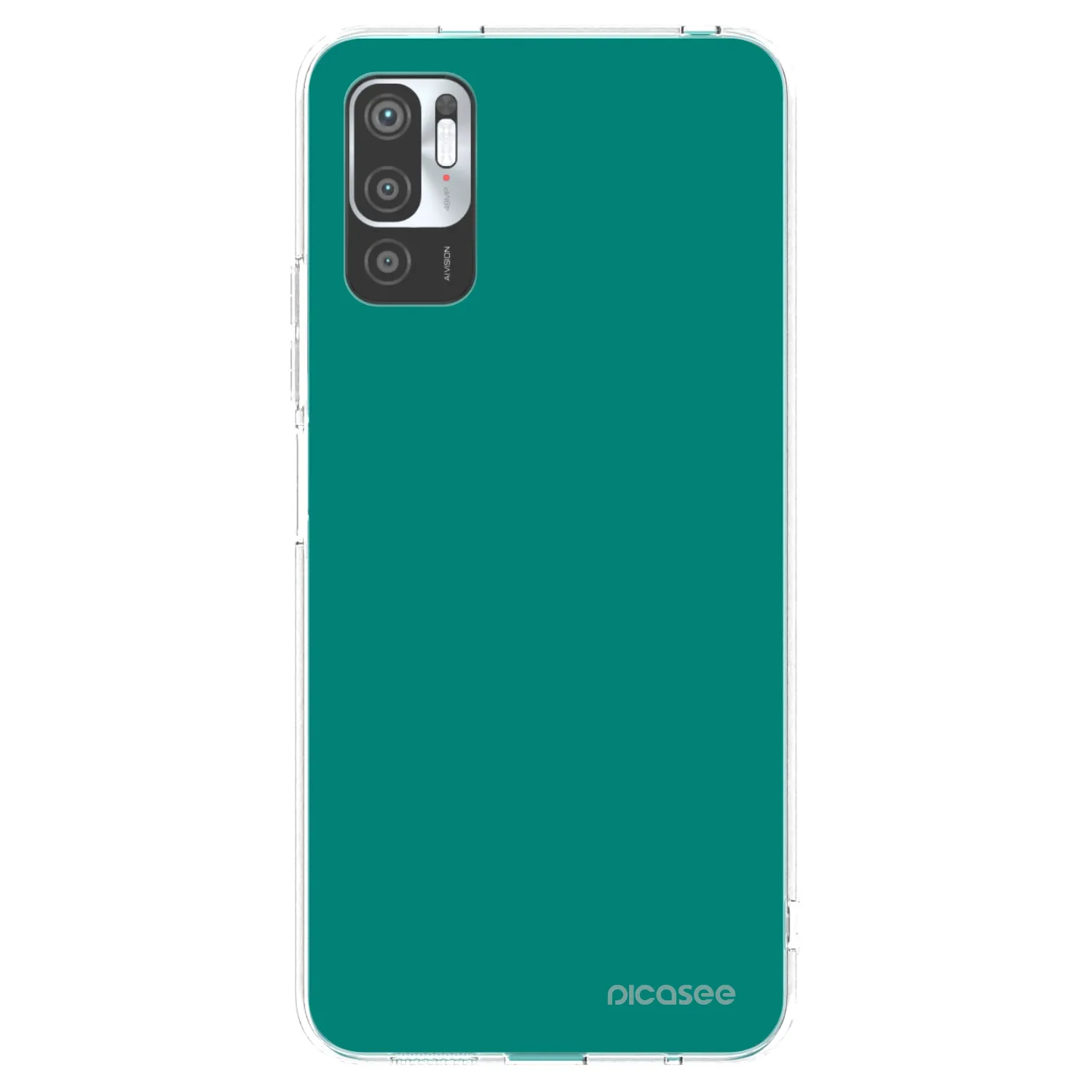 Picasee silikonski prozorni ovitek za Xiaomi Redmi Note 10 5G - Emerald Mist