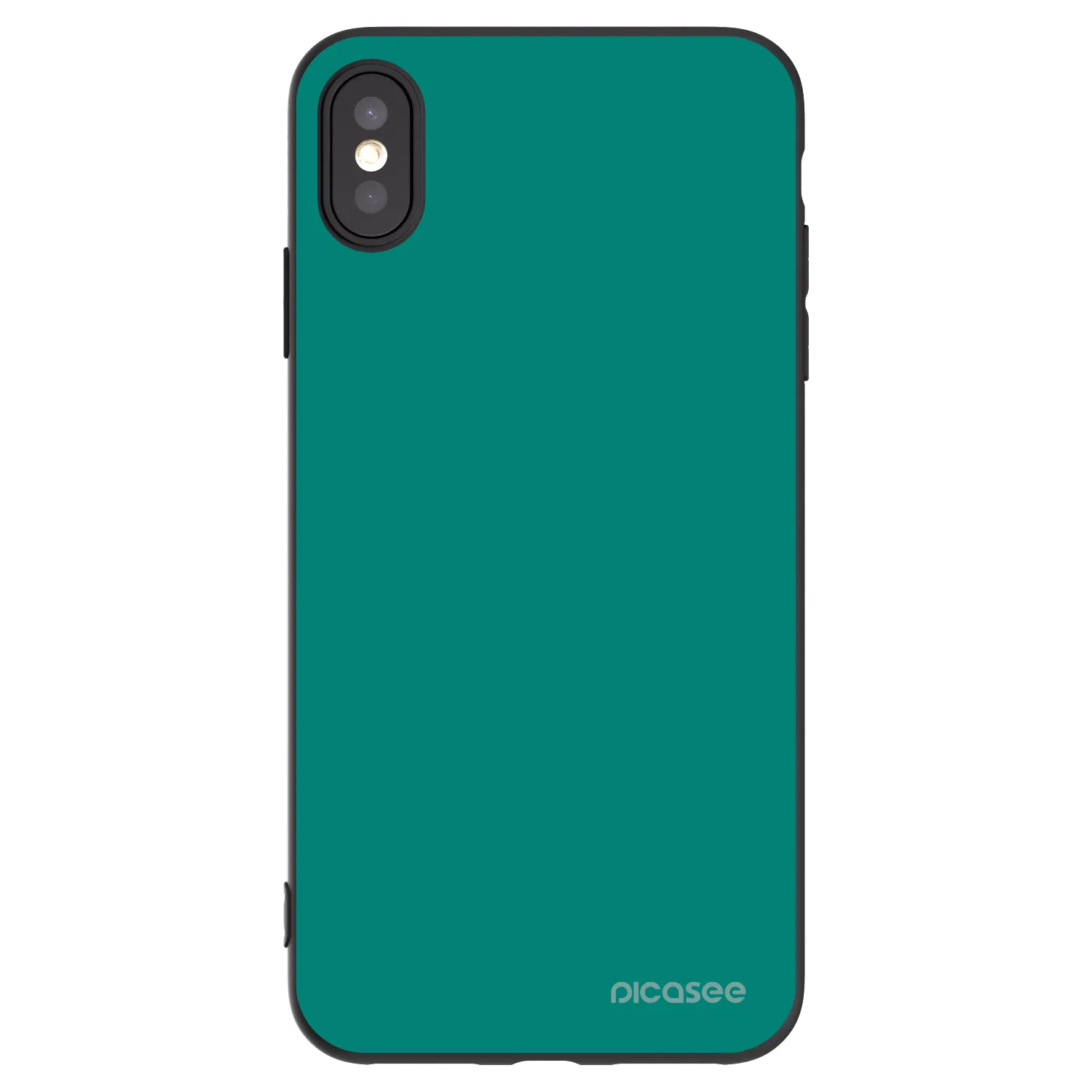 Picasee silikonski črni ovitek za Apple iPhone XS Max - Emerald Mist