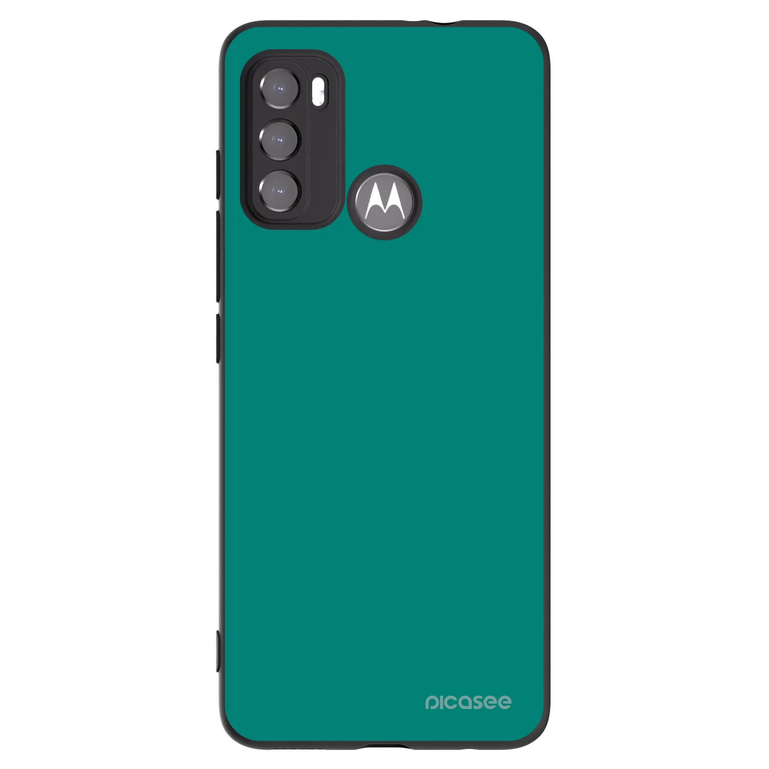 Picasee silikonski črni ovitek za Motorola Moto G60 - Emerald Mist