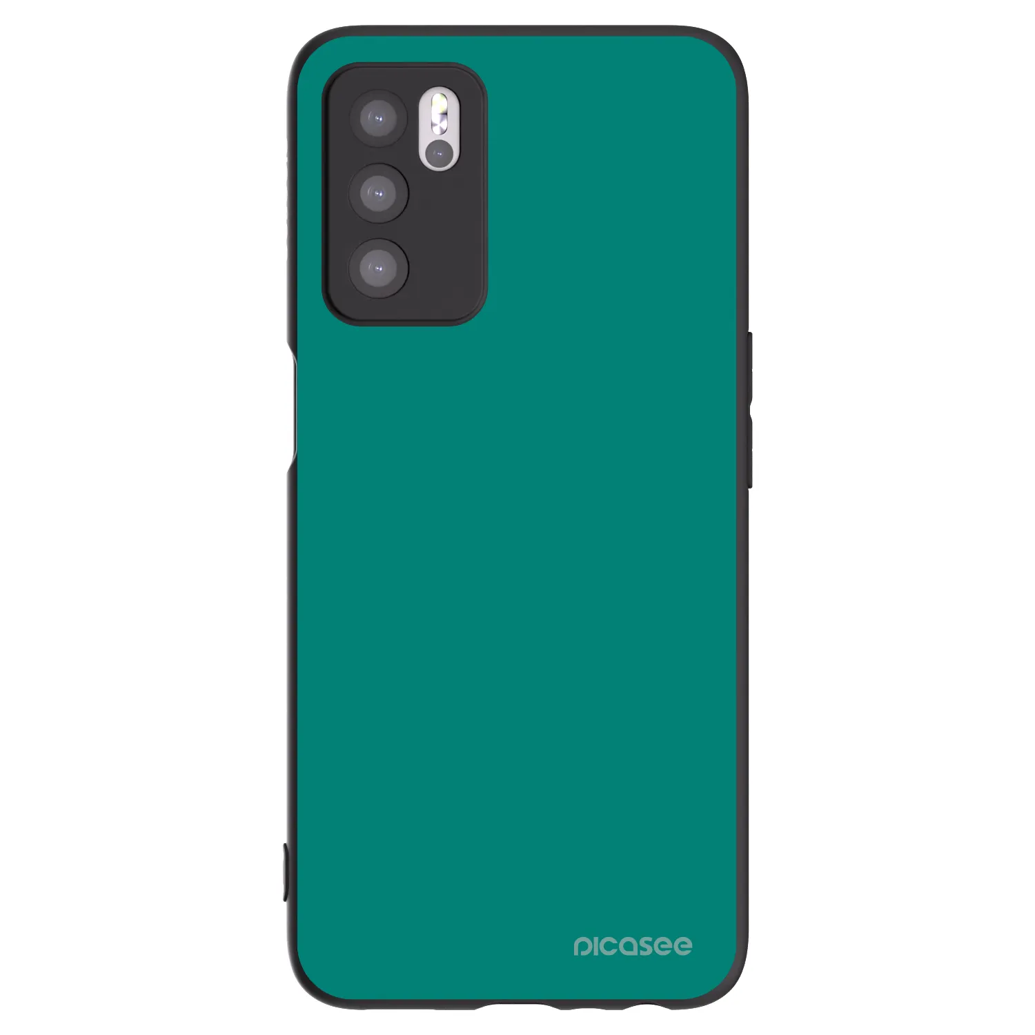 Picasee silikonski črni ovitek za OPPO A16 - Emerald Mist
