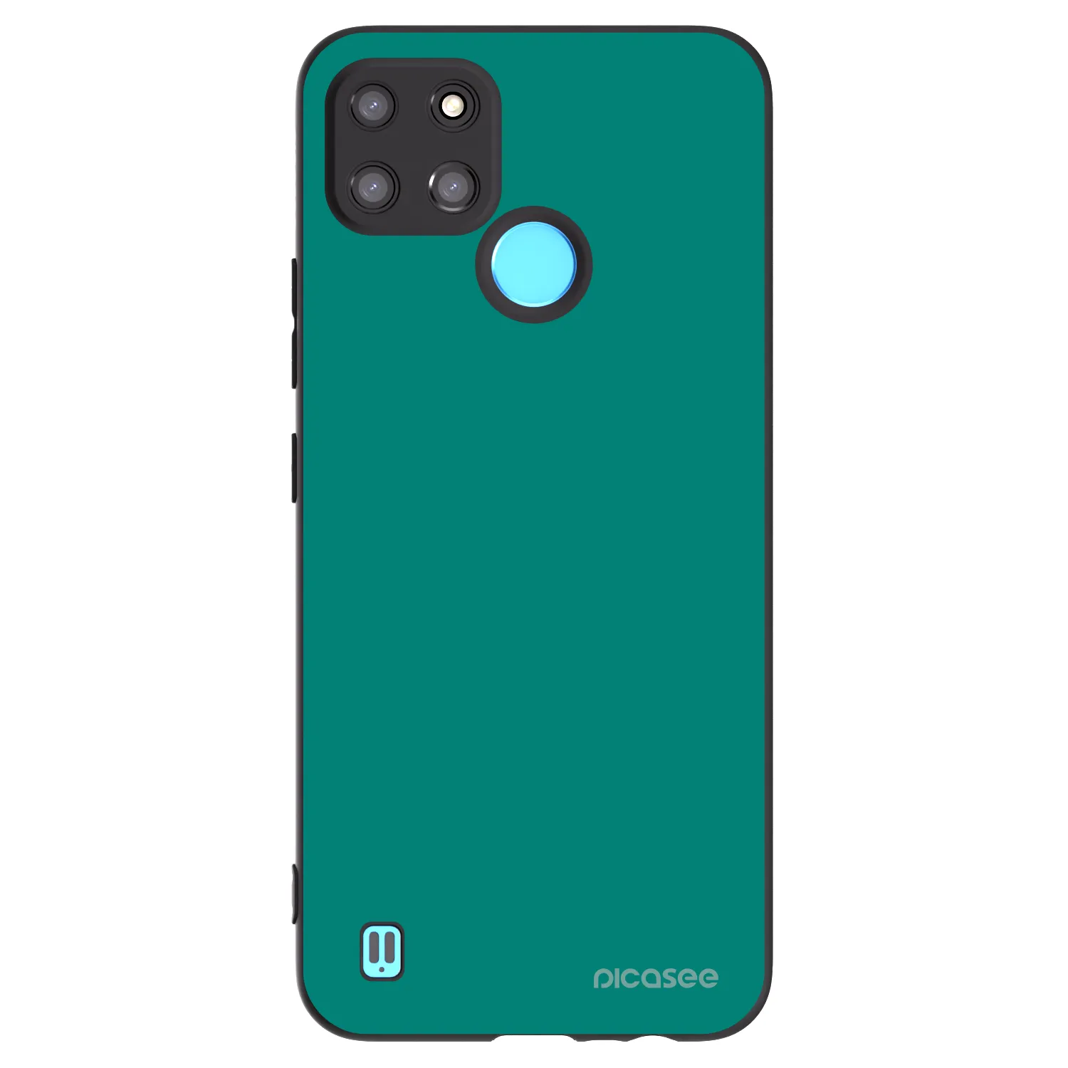Picasee silikonski črni ovitek za Realme C21Y - Emerald Mist