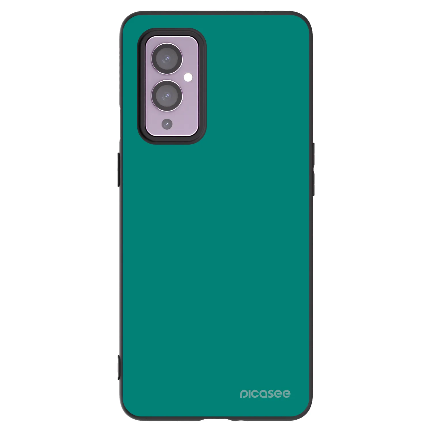 Picasee silikonski črni ovitek za OnePlus 9 - Emerald Mist