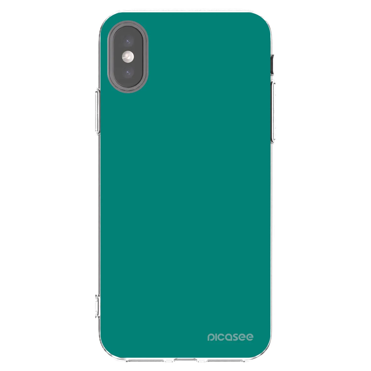 Picasee silikonski prozorni ovitek za Apple iPhone X/XS - Emerald Mist