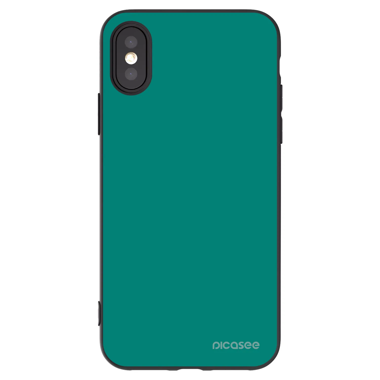 Picasee silikonski črni ovitek za Apple iPhone X/XS - Emerald Mist