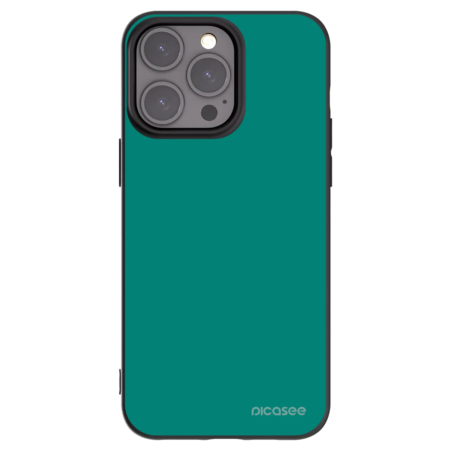 Picasee silikonski črni ovitek za Apple iPhone 15 Pro Max - Emerald Mist