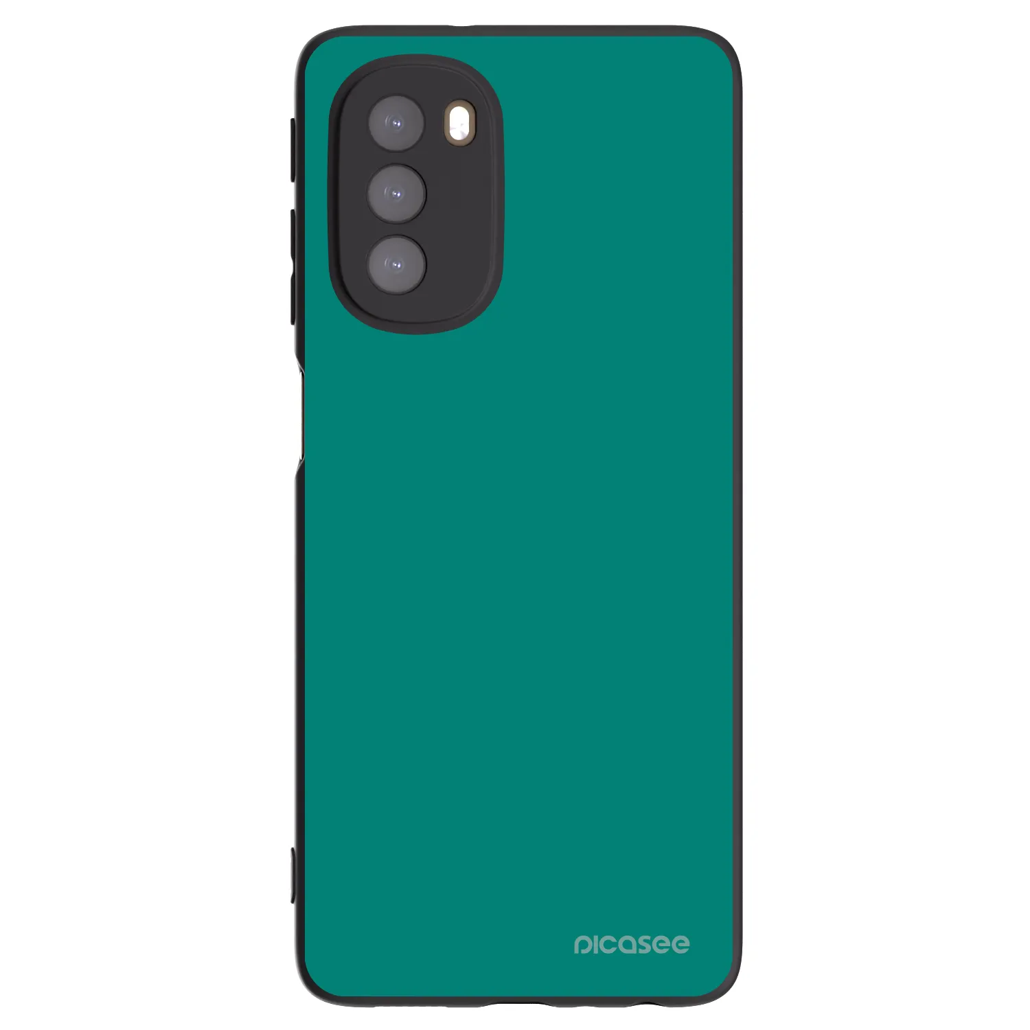 Picasee silikonski črni ovitek za Motorola Moto G51 - Emerald Mist