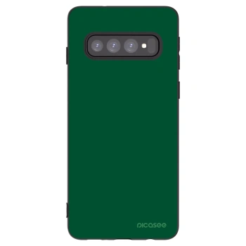 Picasee silikonski črni ovitek za Samsung Galaxy S10 G973 - Green Gleam