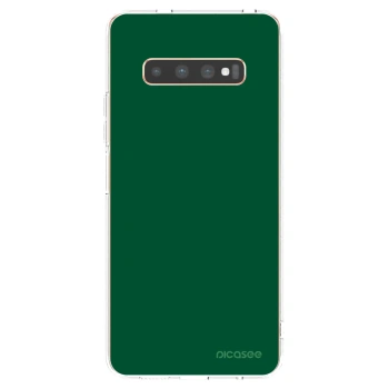 Picasee silikonski prozorni ovitek za Samsung Galaxy S10 Plus G975 - Green Gleam