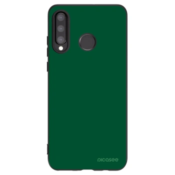 Picasee silikonski črni ovitek za Huawei P30 Lite - Green Gleam