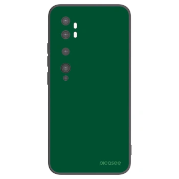 Picasee silikonski črni ovitek za Xiaomi Mi Note 10 (Pro) - Green Gleam