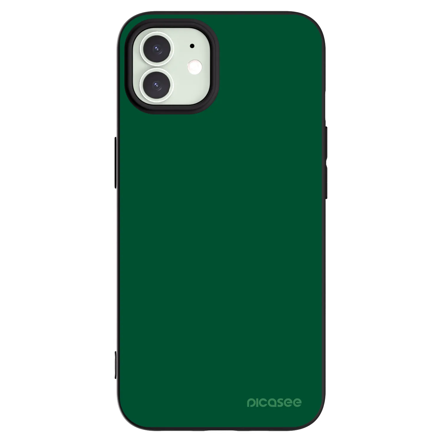Picasee silikonski črni ovitek za Apple iPhone 12 - Green Gleam