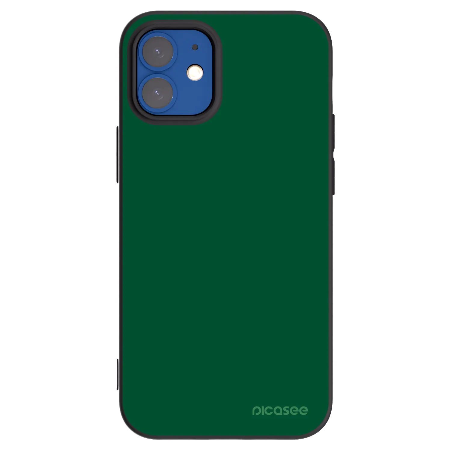 Picasee silikonski črni ovitek za Apple iPhone 12 mini - Green Gleam