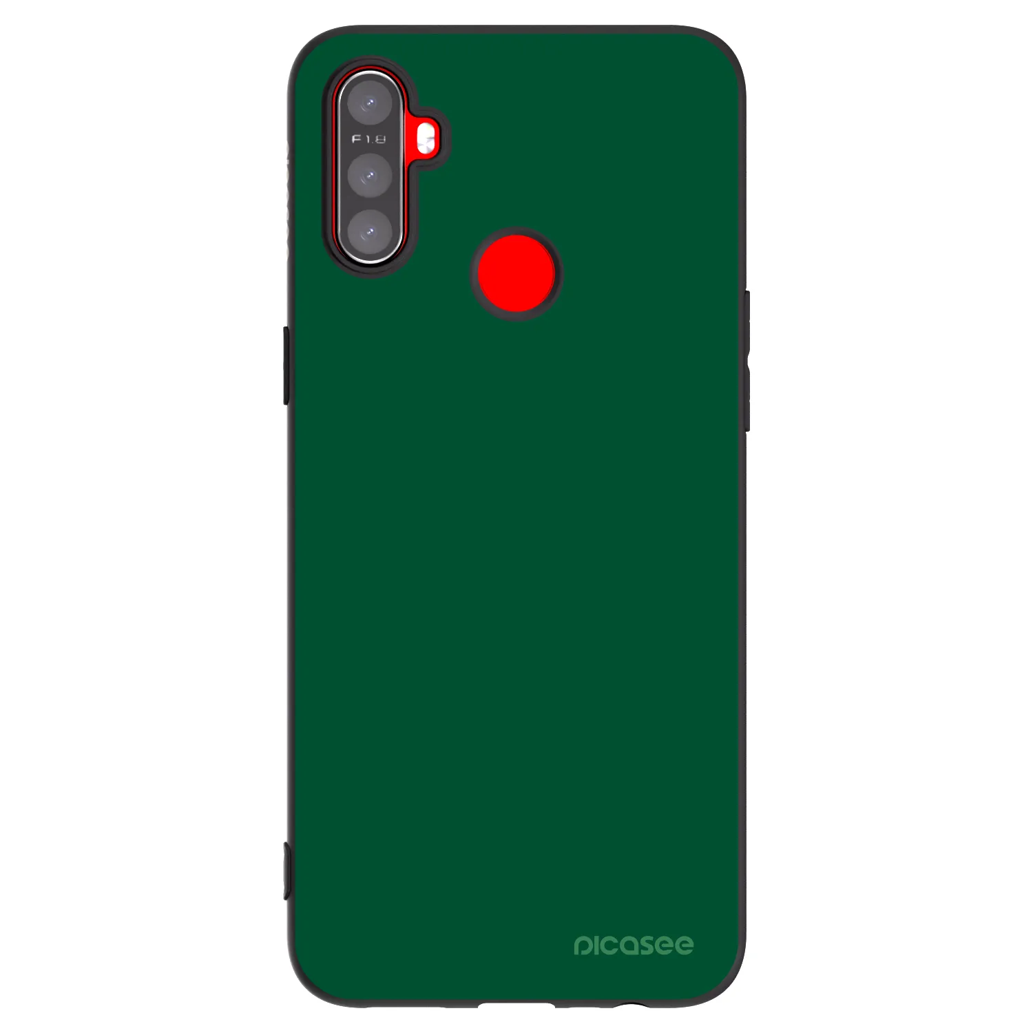 Picasee silikonski črni ovitek za Realme C3 - Green Gleam