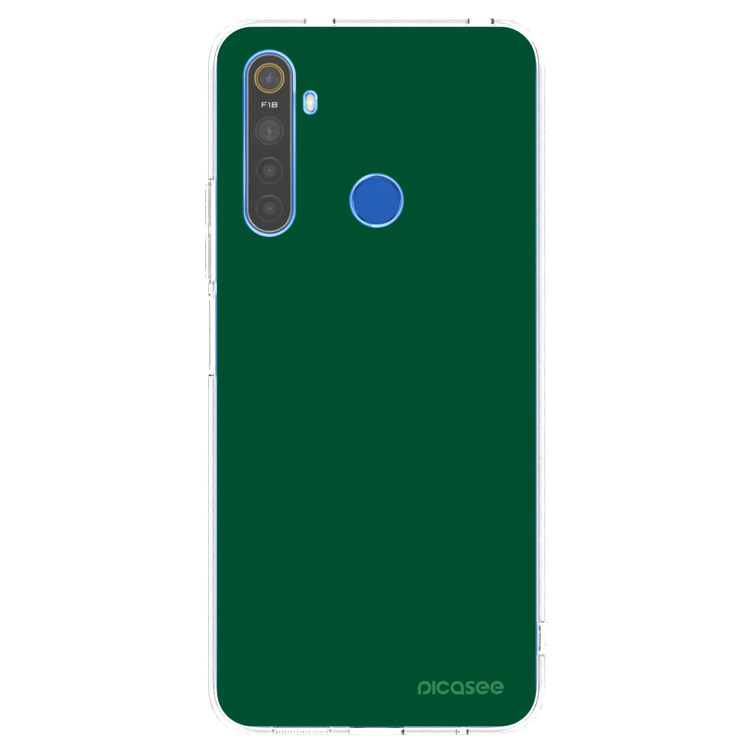 Picasee silikonski prozorni ovitek za Realme 5 - Green Gleam