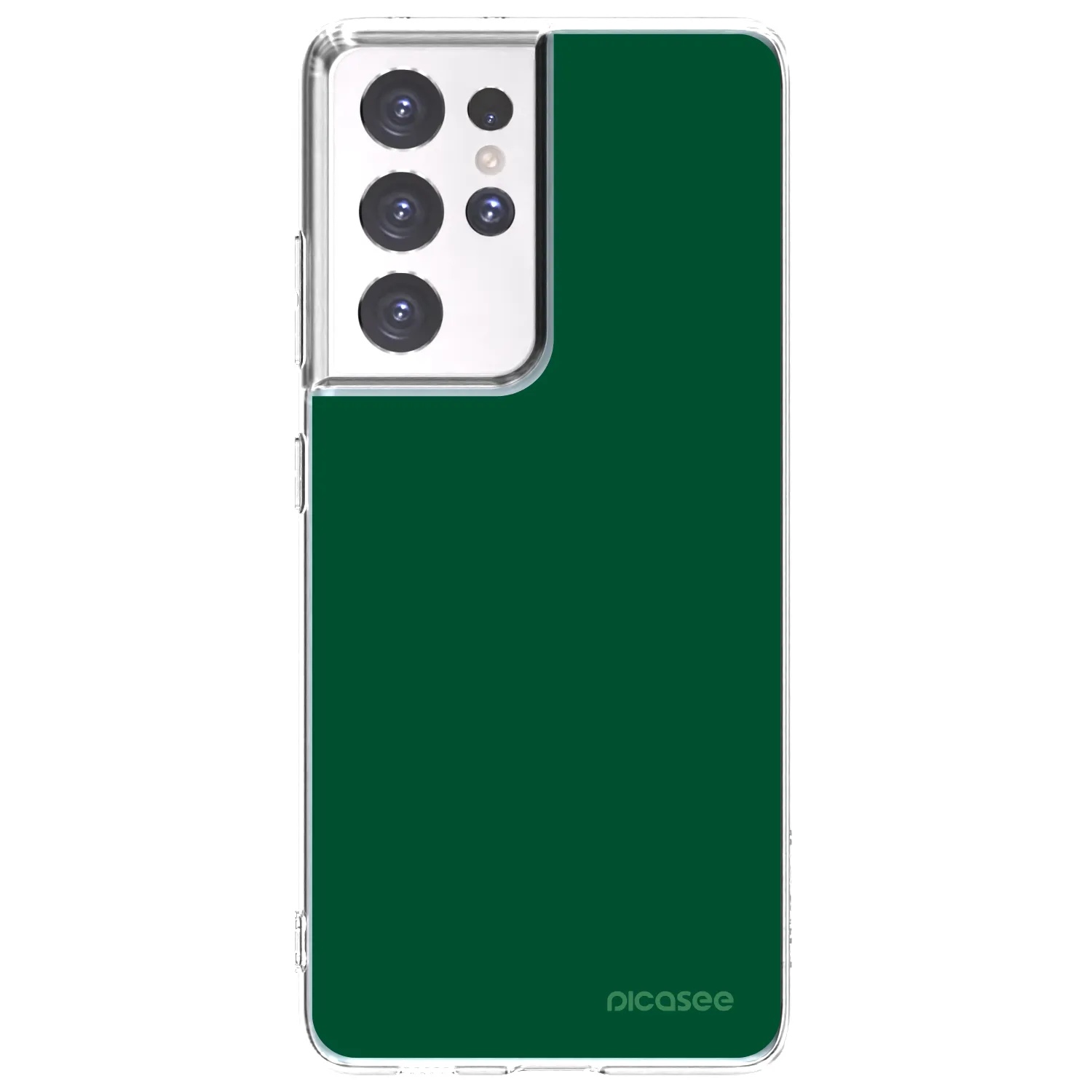 Picasee silikonski prozorni ovitek za Samsung Galaxy S21 Ultra 5G G998B - Green Gleam
