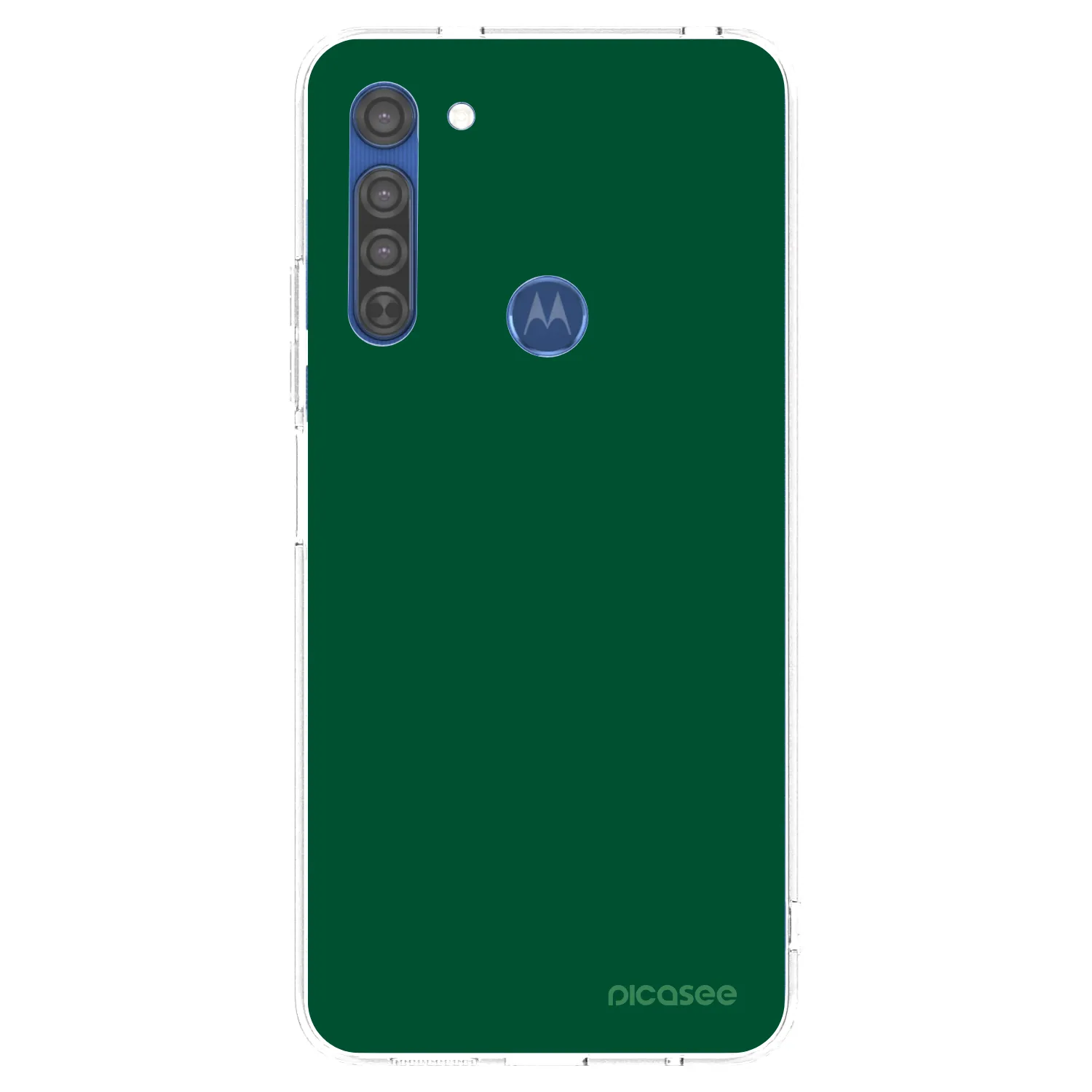 Picasee silikonski prozorni ovitek za Motorola Moto G8 - Green Gleam