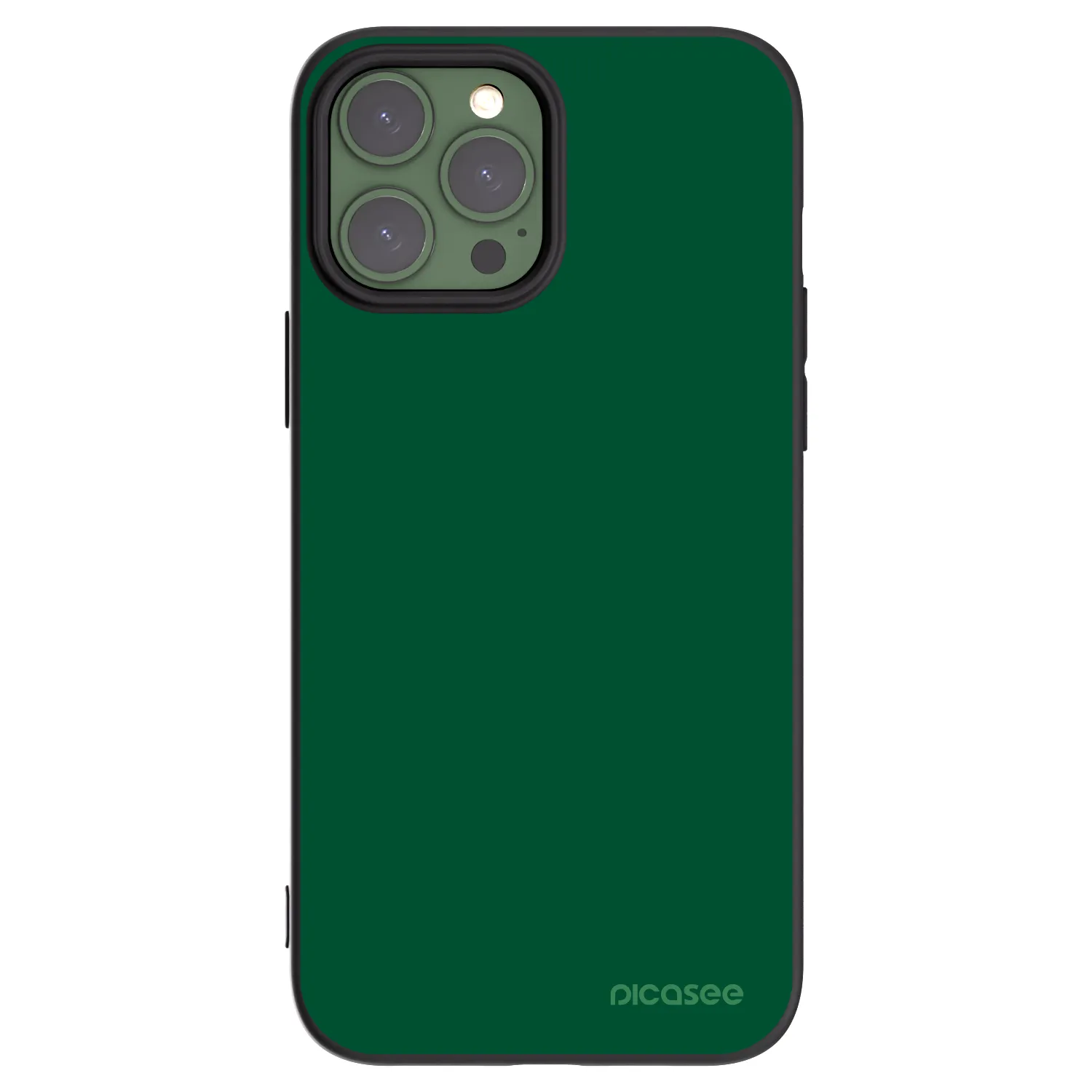 Picasee silikonski črni ovitek za Apple iPhone 13 Pro Max - Green Gleam