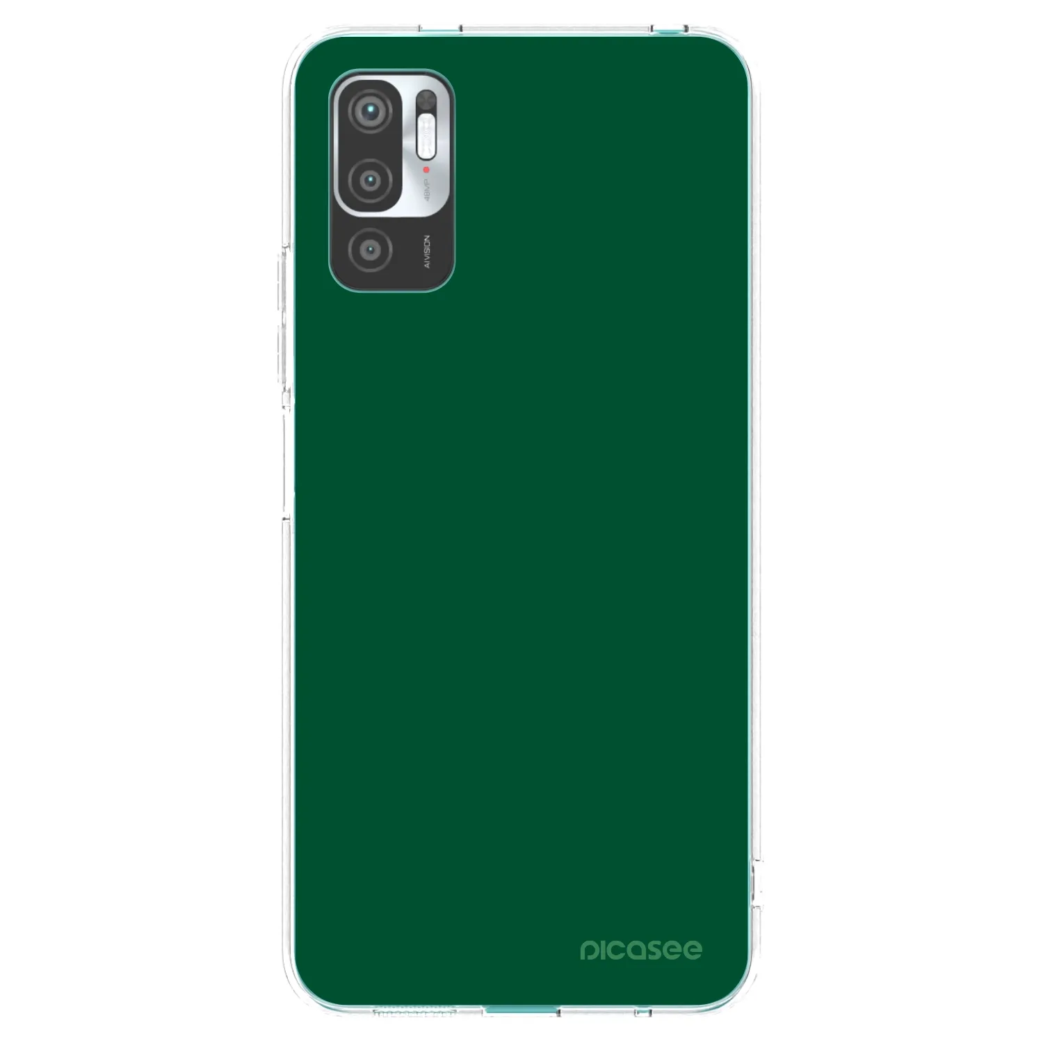 Picasee silikonski prozorni ovitek za Xiaomi Redmi Note 10 5G - Green Gleam