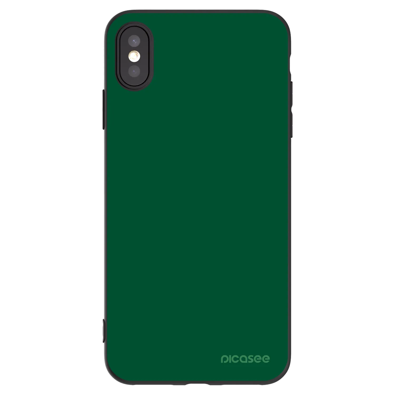 Picasee silikonski črni ovitek za Apple iPhone XS Max - Green Gleam