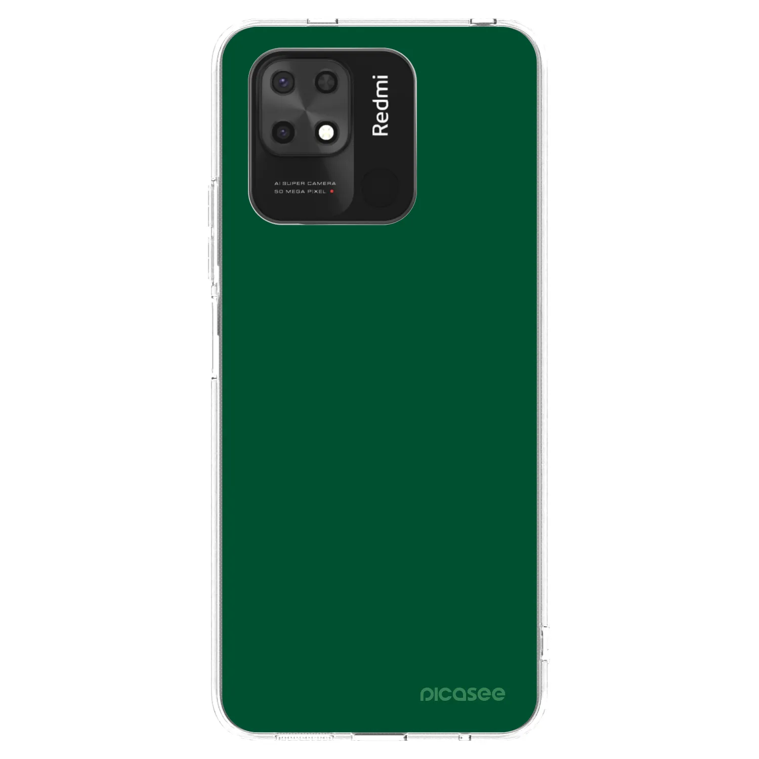 Picasee silikonski prozorni ovitek za Xiaomi Redmi 10C - Green Gleam