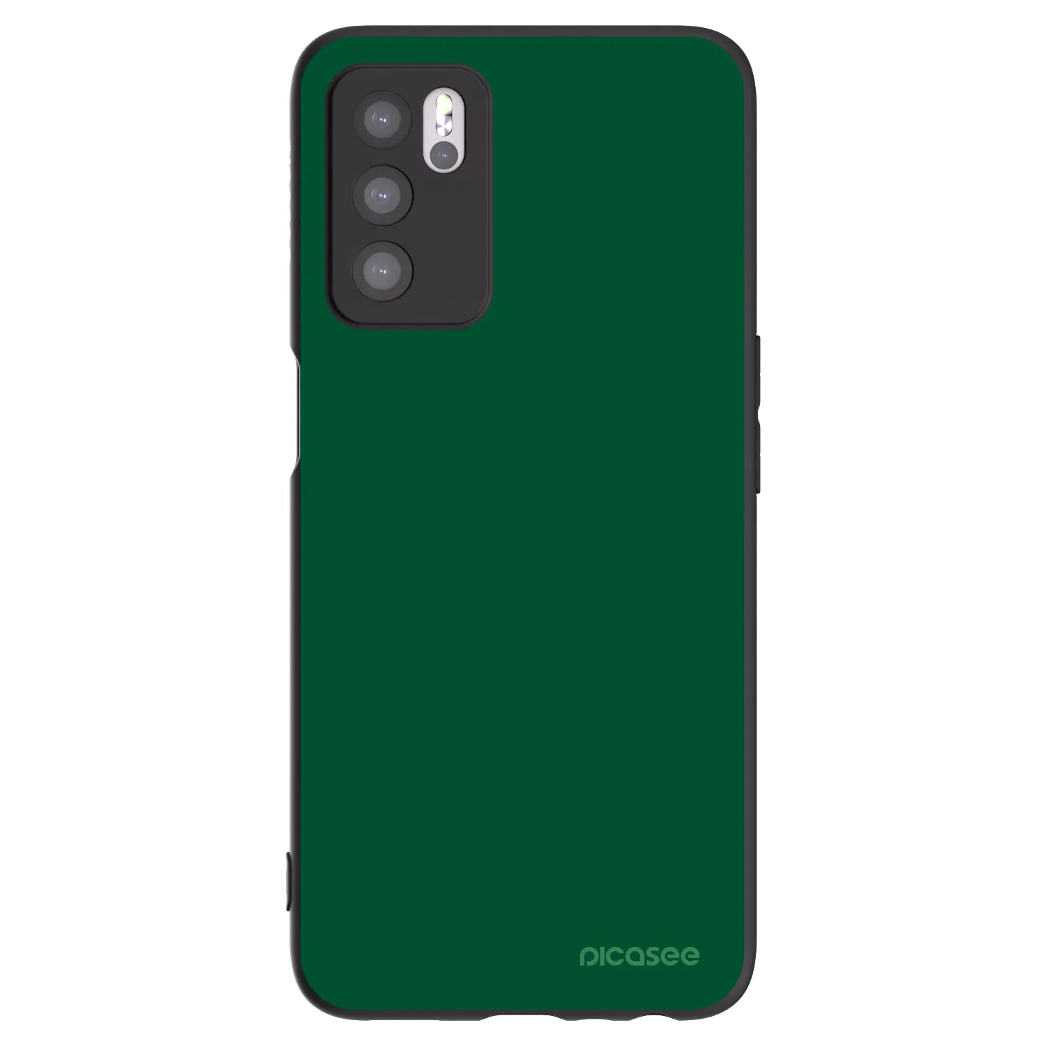 Picasee silikonski črni ovitek za OPPO A16s - Green Gleam