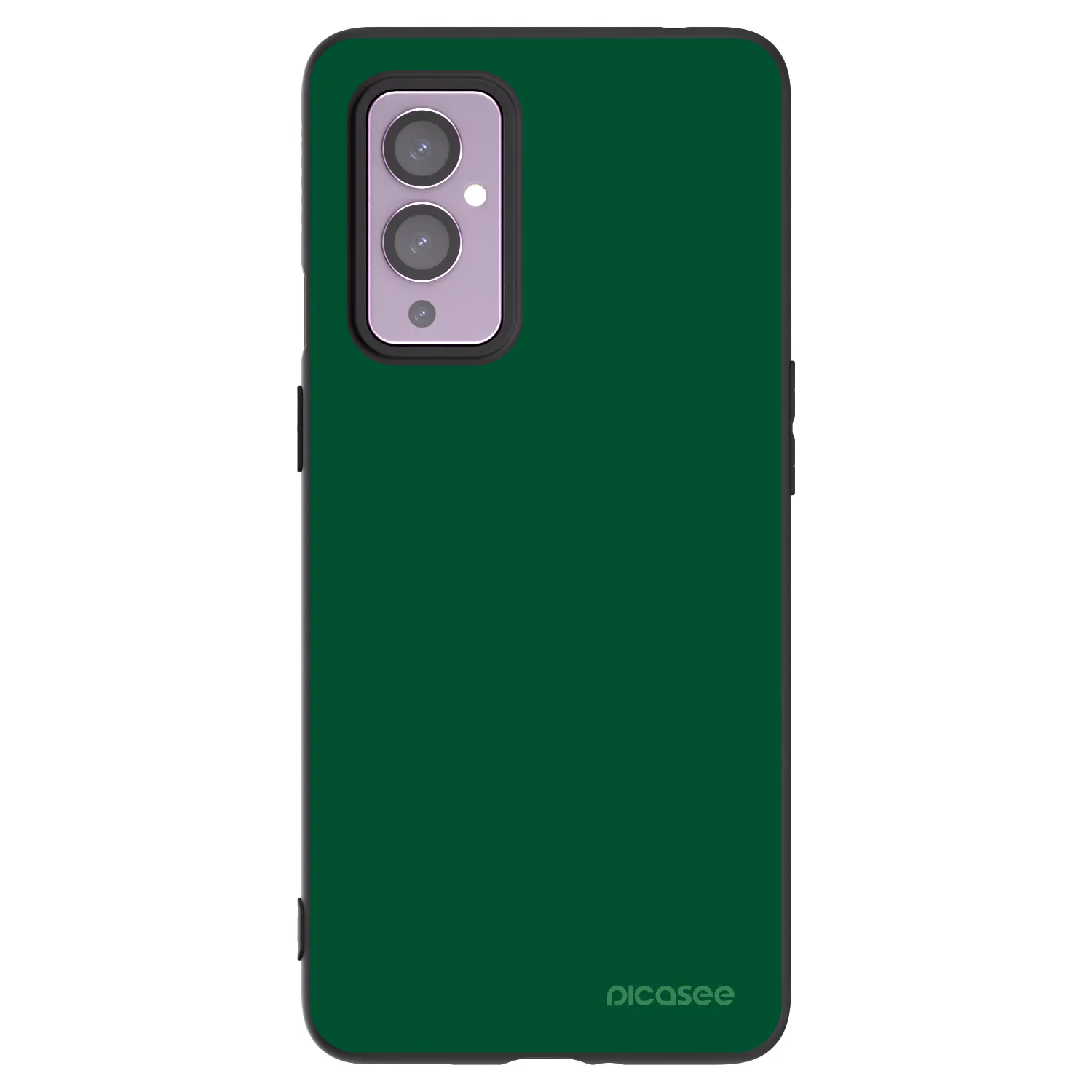 Picasee silikonski črni ovitek za OnePlus 9 - Green Gleam