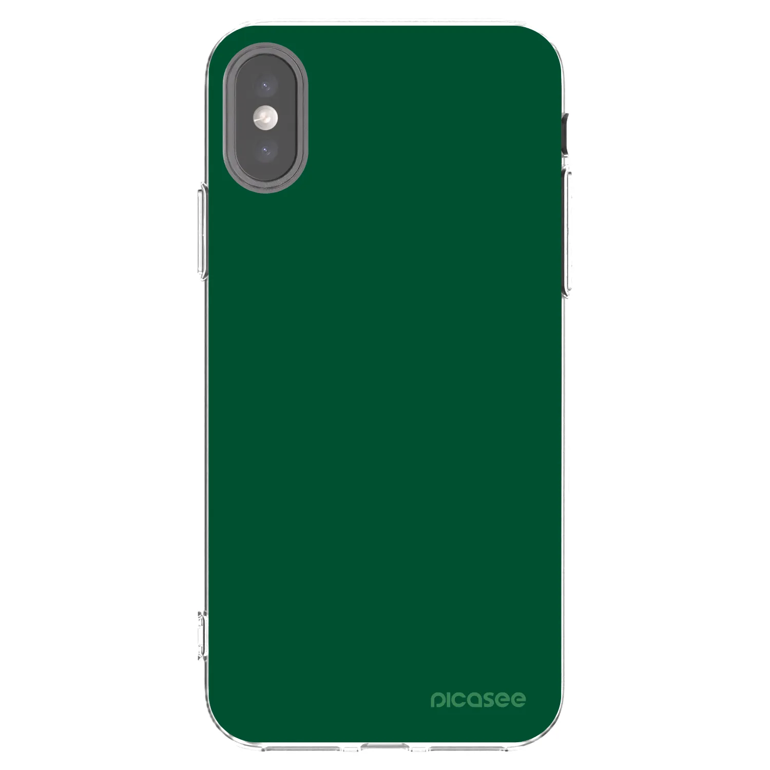 Picasee silikonski prozorni ovitek za Apple iPhone X/XS - Green Gleam