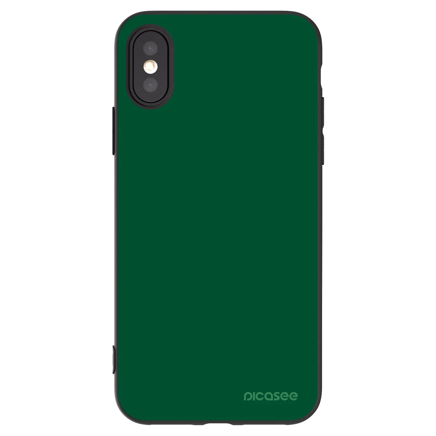 Picasee silikonski črni ovitek za Apple iPhone X/XS - Green Gleam