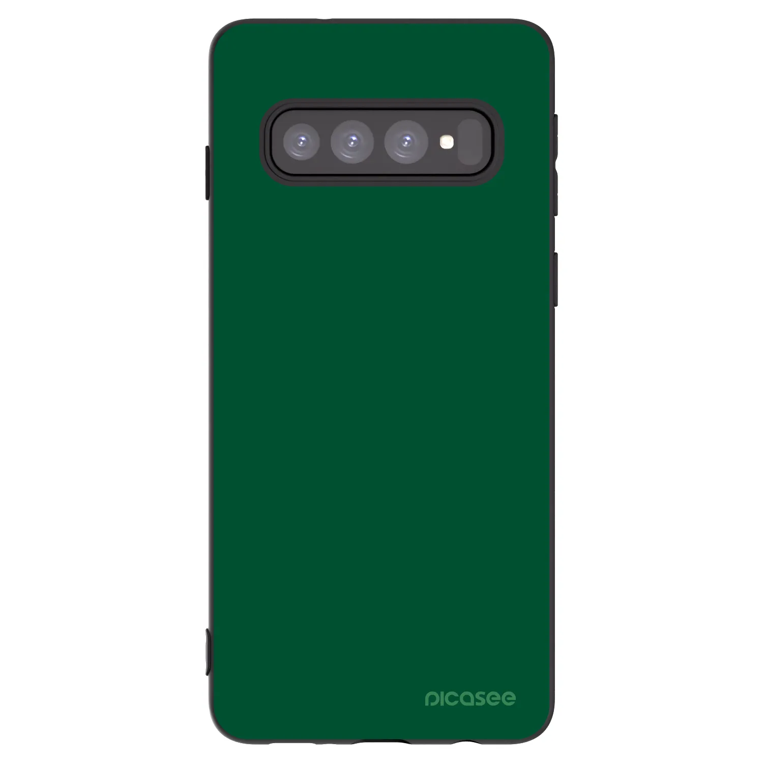 Picasee silikonski črni ovitek za Samsung Galaxy S10 G973 - Green Gleam
