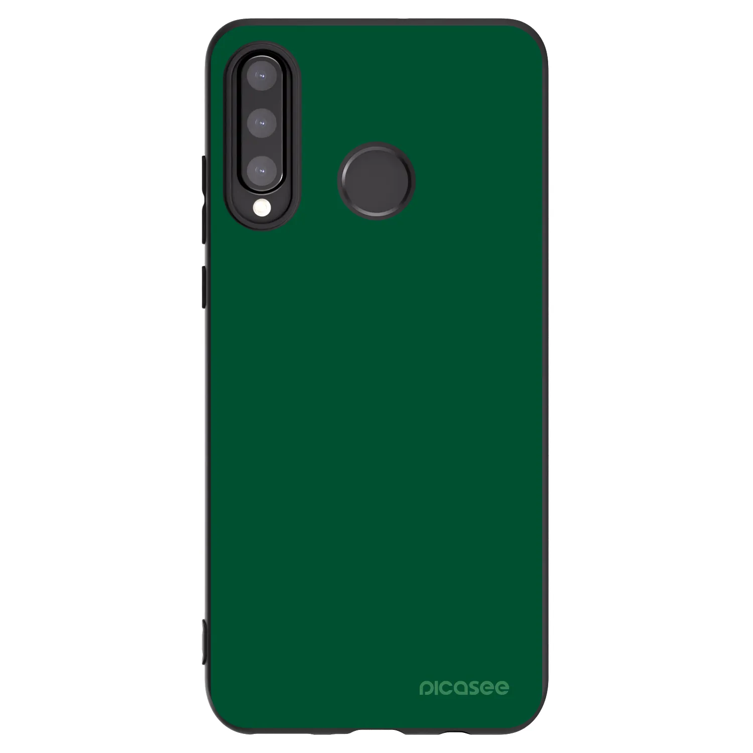 Picasee silikonski črni ovitek za Huawei P30 Lite - Green Gleam