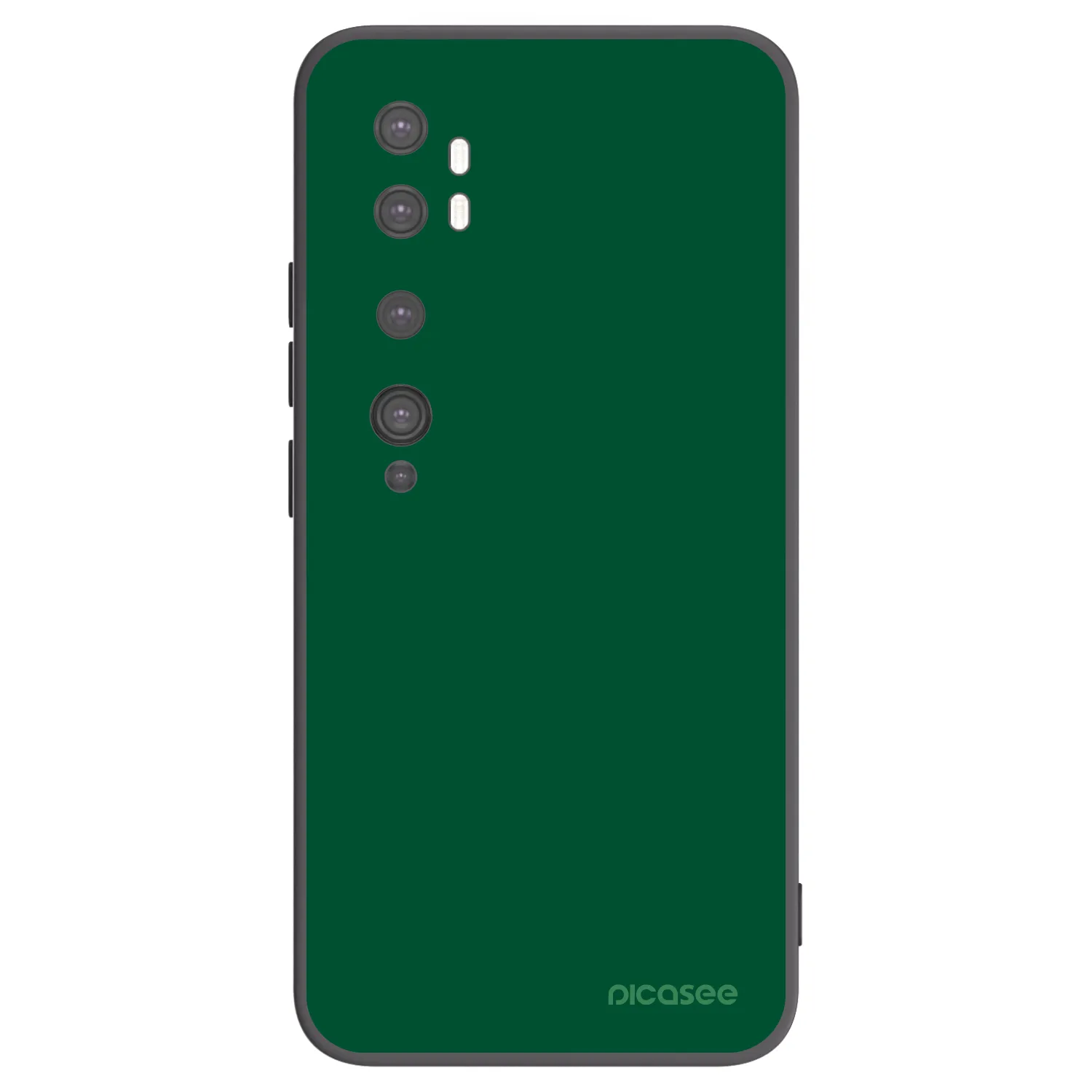 Picasee silikonski črni ovitek za Xiaomi Mi Note 10 (Pro) - Green Gleam