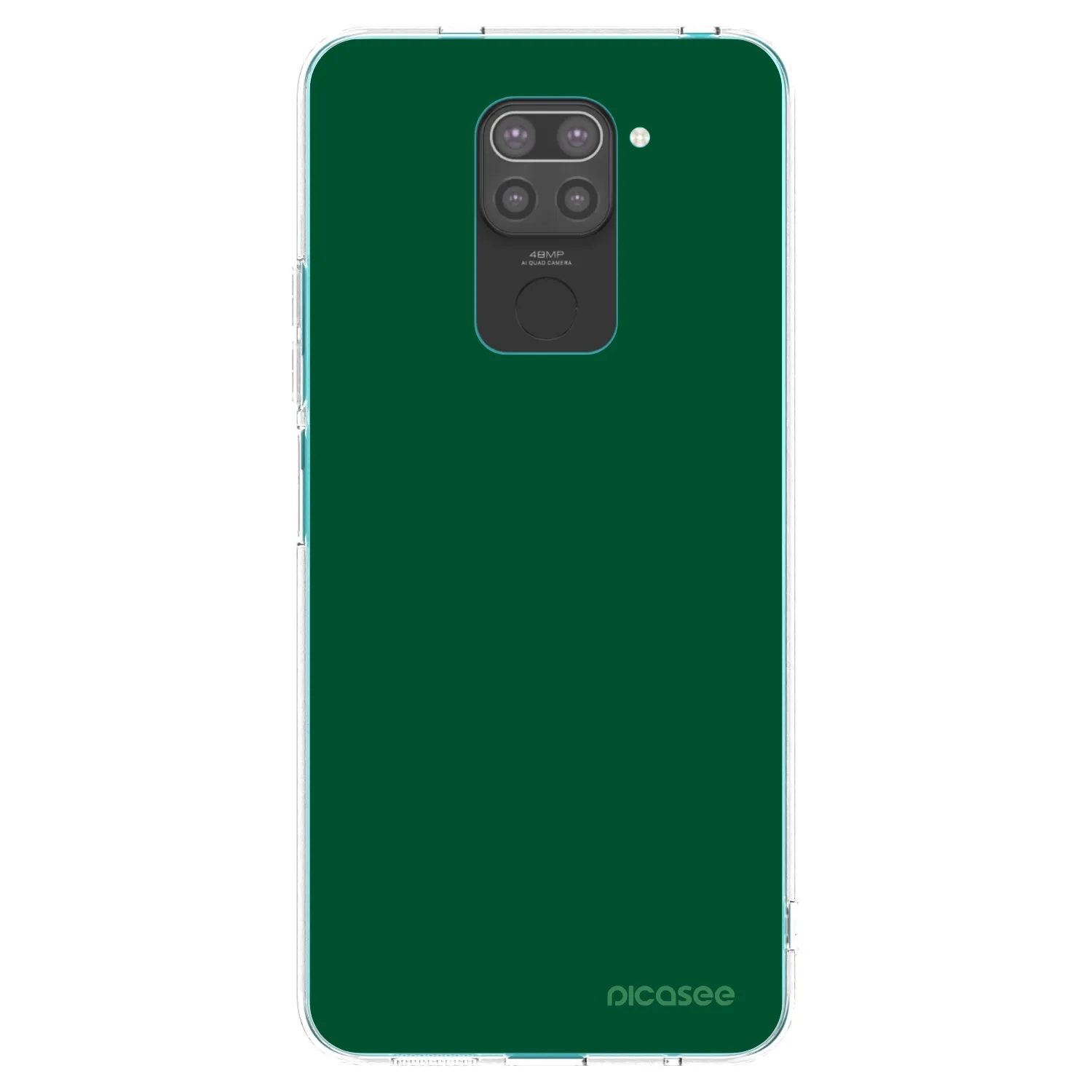 Picasee silikonski črni ovitek za Xiaomi Redmi Note 9 - Green Gleam