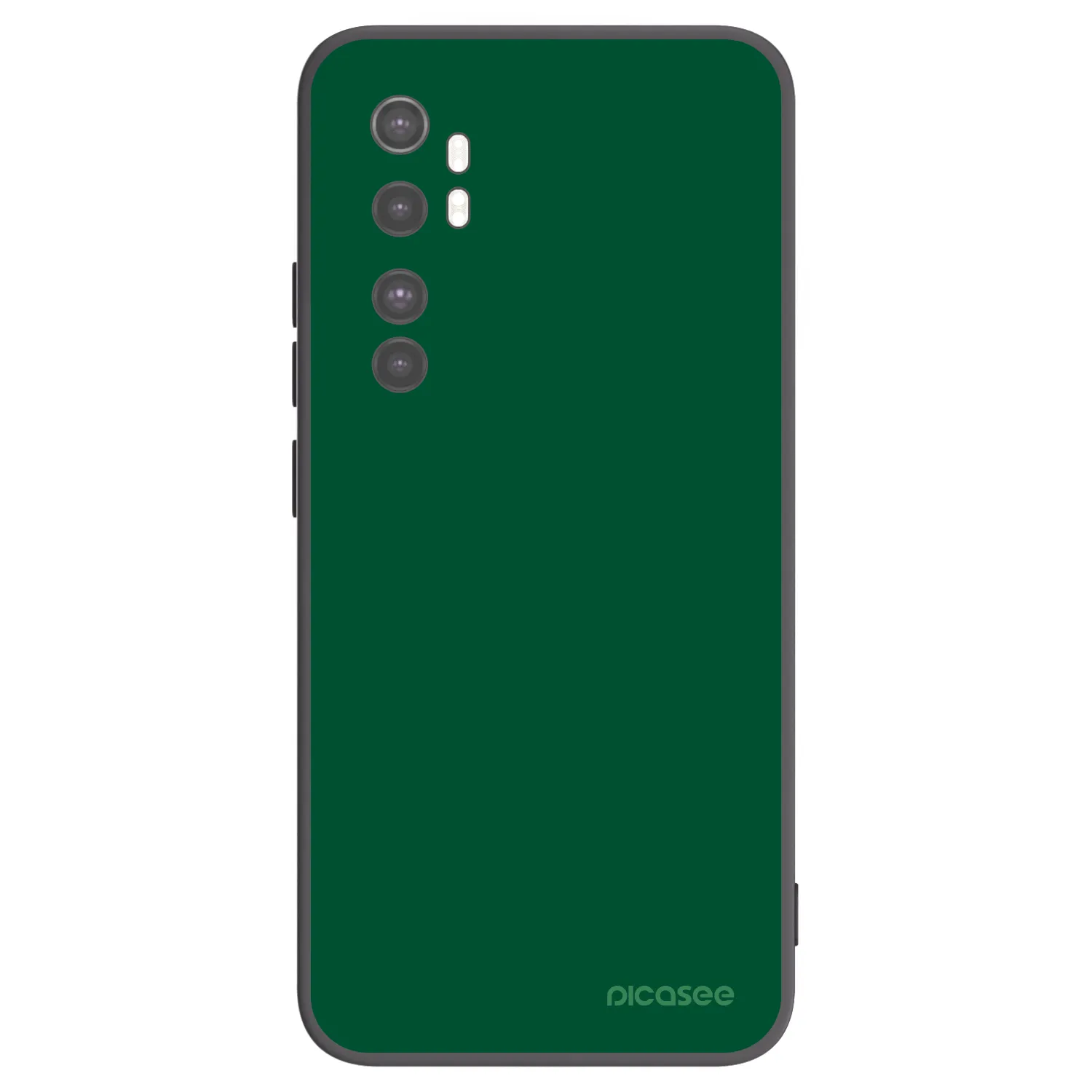 Picasee silikonski črni ovitek za Xiaomi Mi Note 10 Lite - Green Gleam