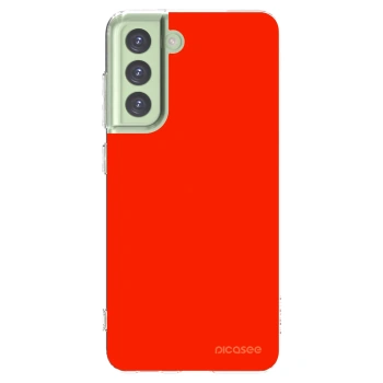 Picasee silikonski prozorni ovitek za Samsung Galaxy S21 FE 5G - Maranello Red