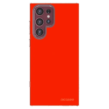 Picasee silikonski prozorni ovitek za Samsung Galaxy S22 Ultra 5G - Maranello Red