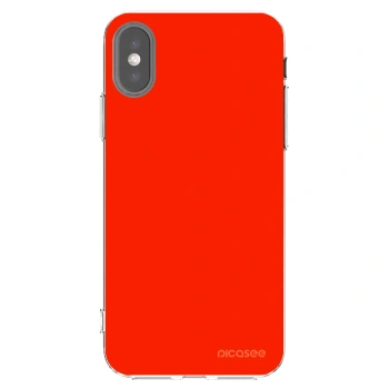 Picasee silikonski prozorni ovitek za Apple iPhone X/XS - Maranello Red