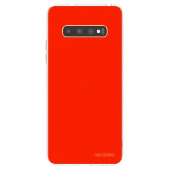 Picasee silikonski prozorni ovitek za Samsung Galaxy S10 Plus G975 - Maranello Red
