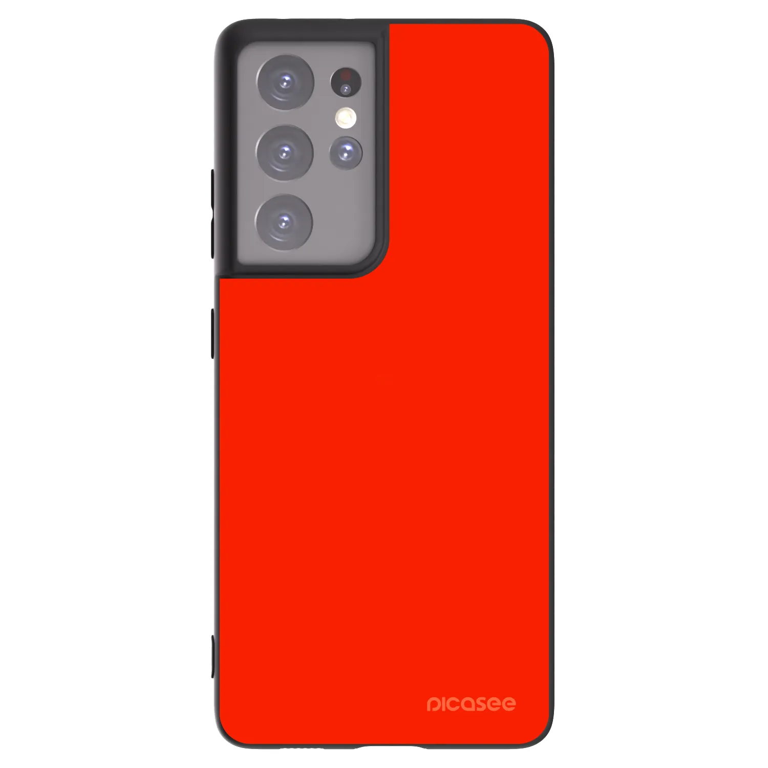 Picasee silikonski črni ovitek za Samsung Galaxy S21 Ultra 5G G998B - Maranello Red