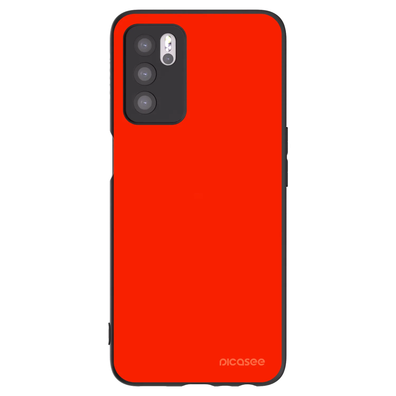Picasee silikonski črni ovitek za OPPO A16 - Maranello Red
