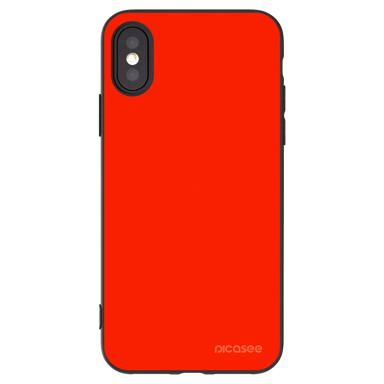 Picasee silikonski črni ovitek za Apple iPhone X/XS - Maranello Red