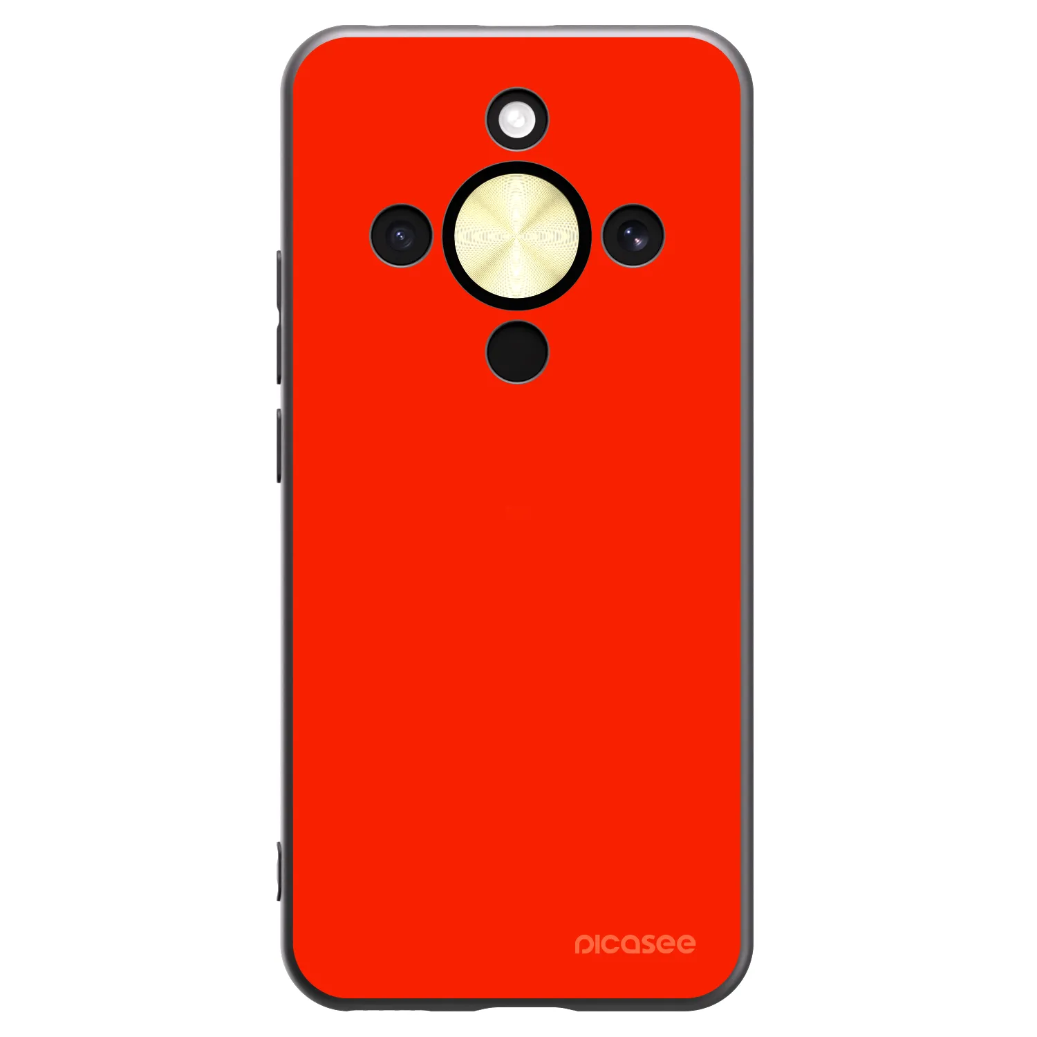 Picasee silikonski črni ovitek za Honor Magic8 Lite 5G - Maranello Red