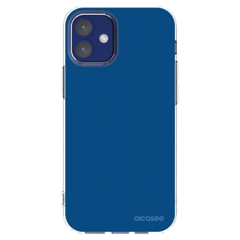 Picasee silikonski prozorni ovitek za Apple iPhone 12 mini - Navy Blue