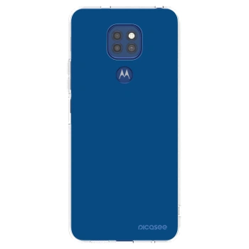 Picasee silikonski prozorni ovitek za Motorola Moto G9 Play - Navy Blue