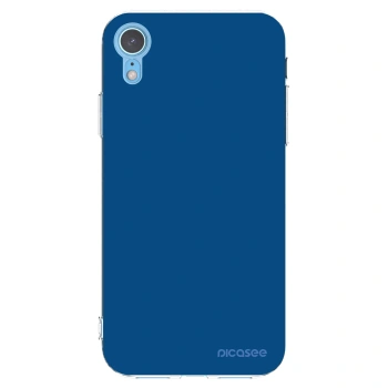 Picasee silikonski prozorni ovitek za Apple iPhone XR - Navy Blue
